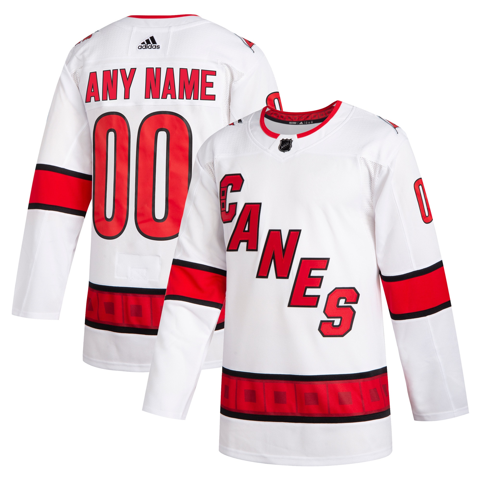 Carolina Hurricanes 2020/21 Away Custom Authentic Jersey – White