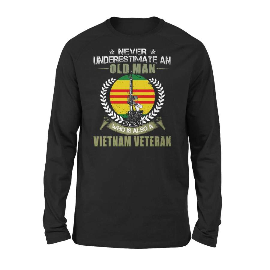 Vietnam Veterans – Never Underestimate – Standard Long Sleeve