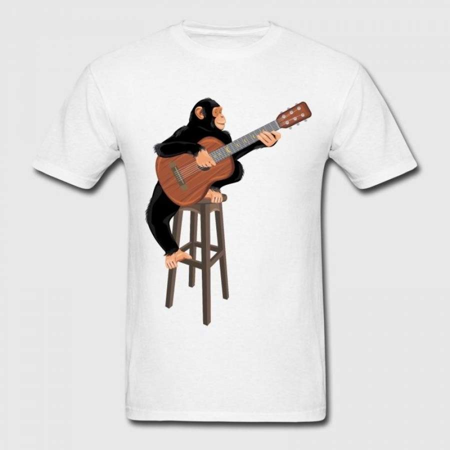 Monkey with guitar T-Shirt for men