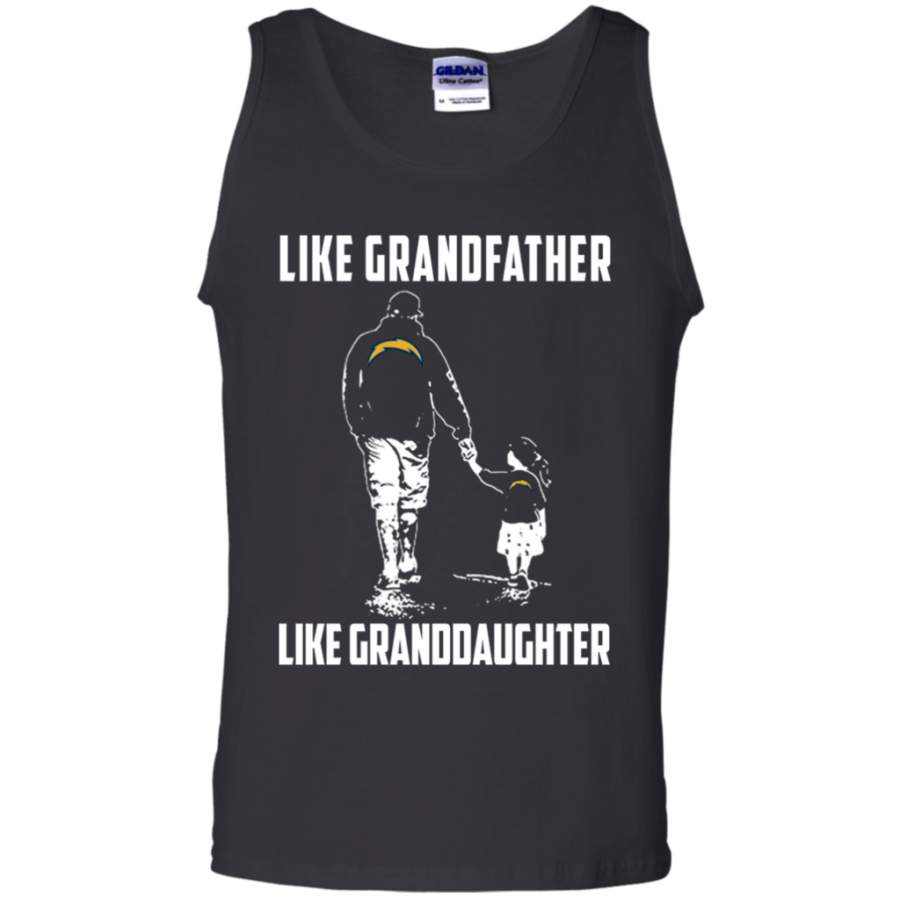 Trending Los Angeles Chargers Like GrandFather Like GrandDaughter t shirt Cotton Tank Top