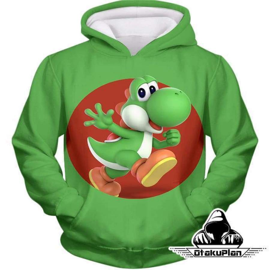 Super Cool Marios Dino Friend Yoshi Promo Amazing Green Hoodie