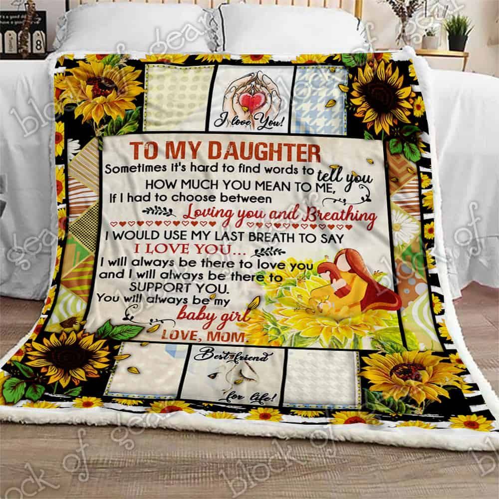 To My Daughter, Loving You Sofa Throw Blanket