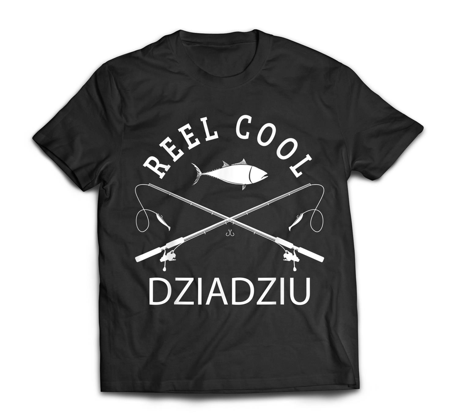 Mens Reel Cool Dziadziu Fishing Polish Grandpa Father’S Day Gift T-Shirt