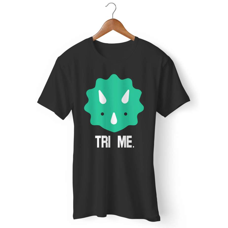 Triceratops Tri Me Funny Dinosaur Man’s T-Shirt