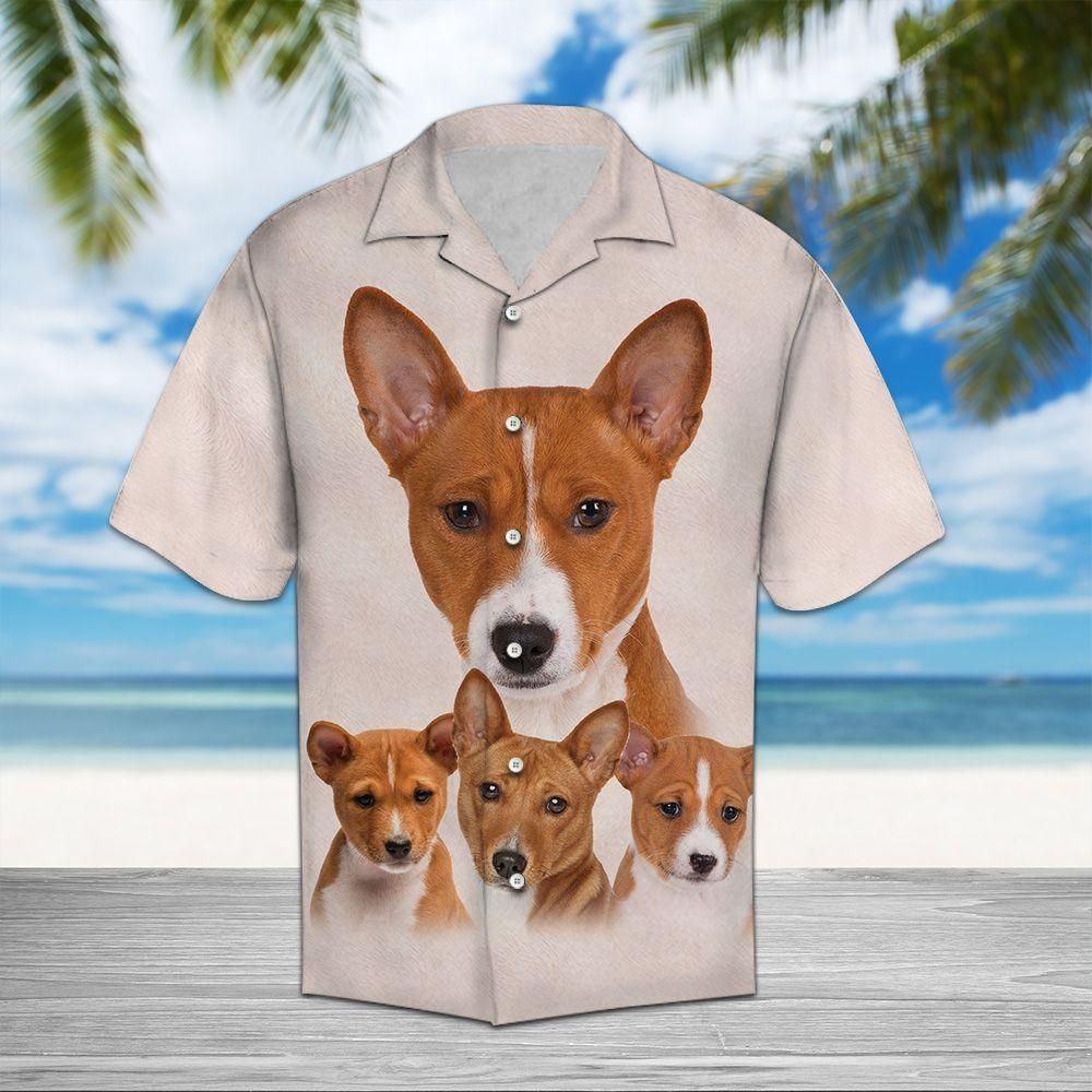 Basenji Great Aloha Hawaiian Shirt Colorful Short Sleeve Summer Beach Casual Shirt For Men And Women