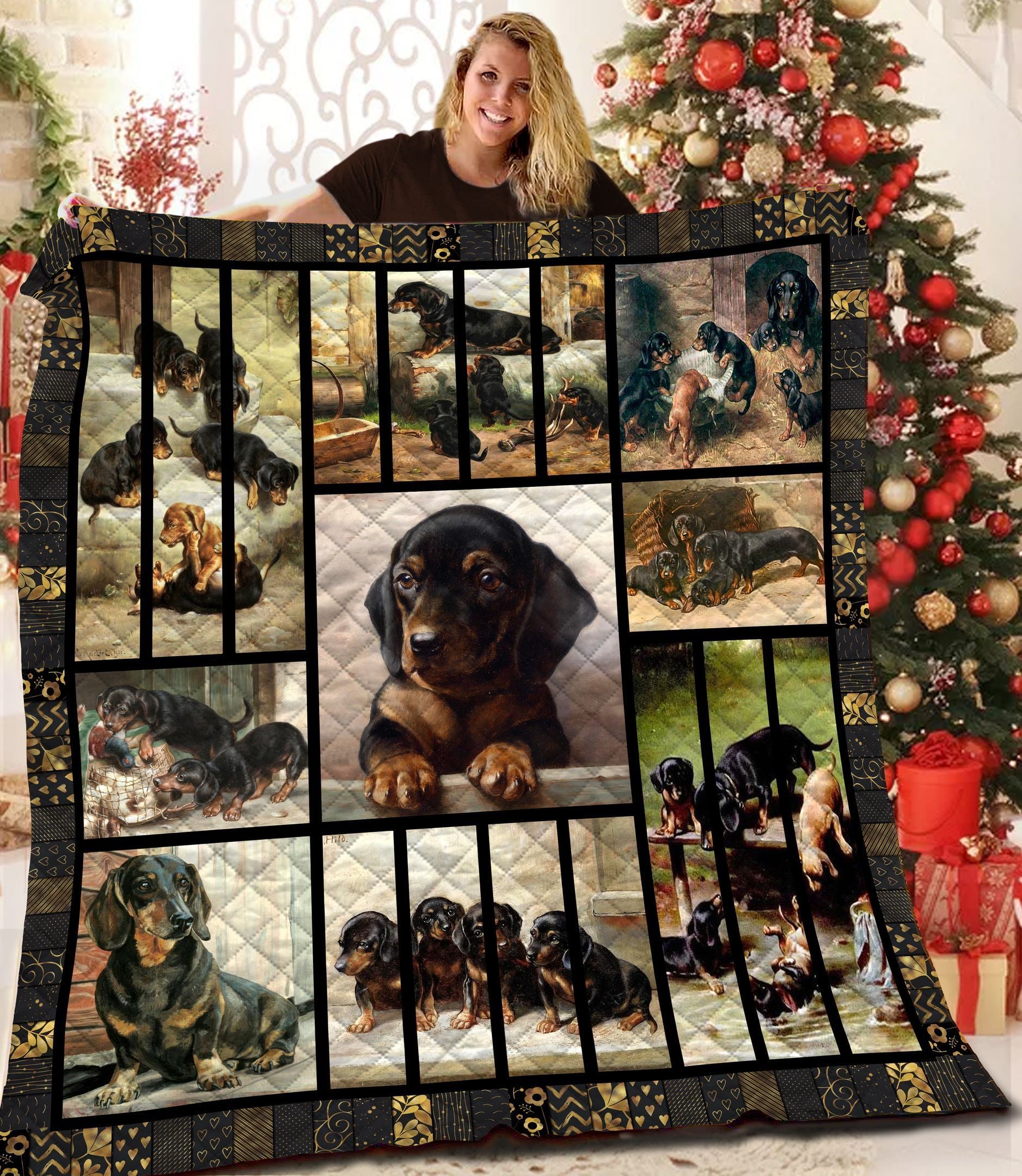 Dachshunds Puppy Dachshund Doxie Wiener Dog Lovers Cl291220222Mi Quilt Blanket