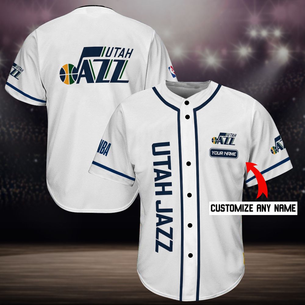 Utah Jazz Personalized Baseball Jersey Shirt 107