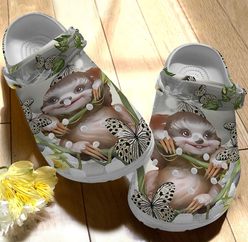 Smile 3D Sloths Shoes Crocbland Clogs For Men Women