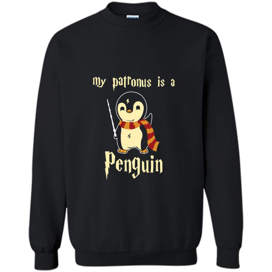 My Patronus is a Penguin Hot  Printed Crewneck Pullover Sweatshirt