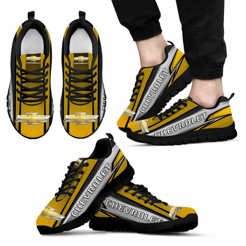 3D Printed Chevrolet TNC Sneakers Ver 1 For Men & Women (Yellow)