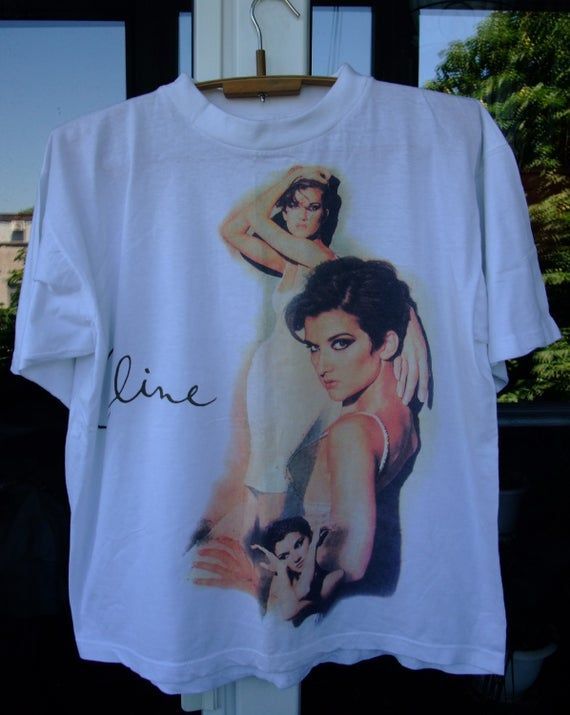 Celine Dion Concert Shirt 1996 Falling Into You Around The World Mariah Carey Whitney Houston Shania Twain Madonna Cher White Shirt