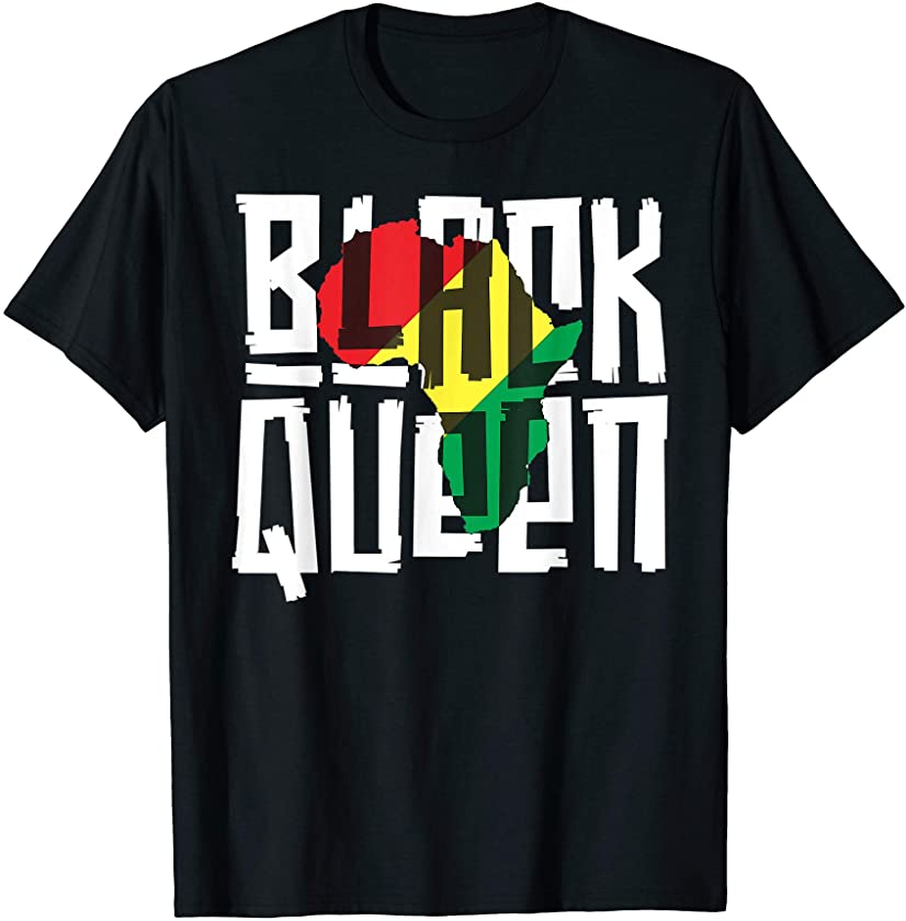 Black Queen T-Shirt for Women Girls History Month Africa T-Shirt