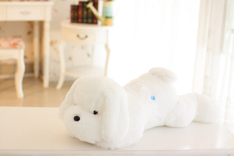 Cute Puppy Dog Glowing Led Light Plush Stuffed Doll Pillow Gift