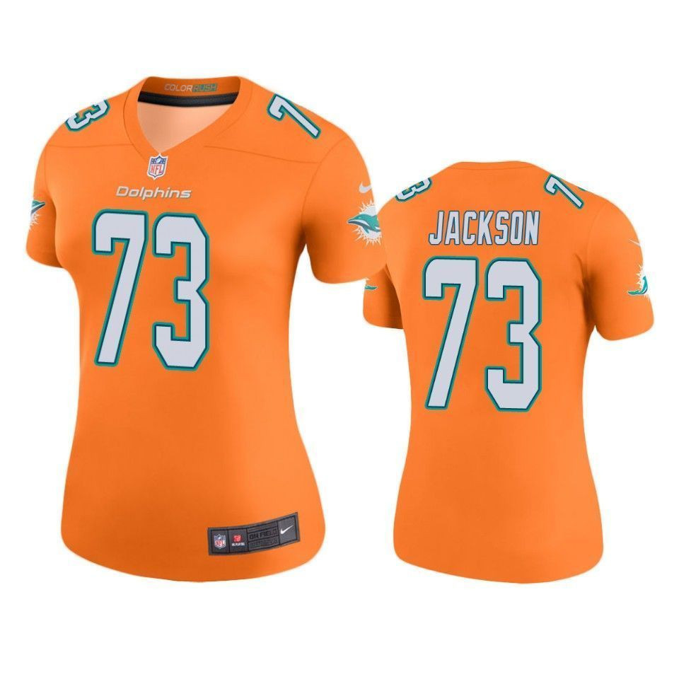 Miami Dolphins Austin Jackson Orange Color Rush Legend 3D Jersey