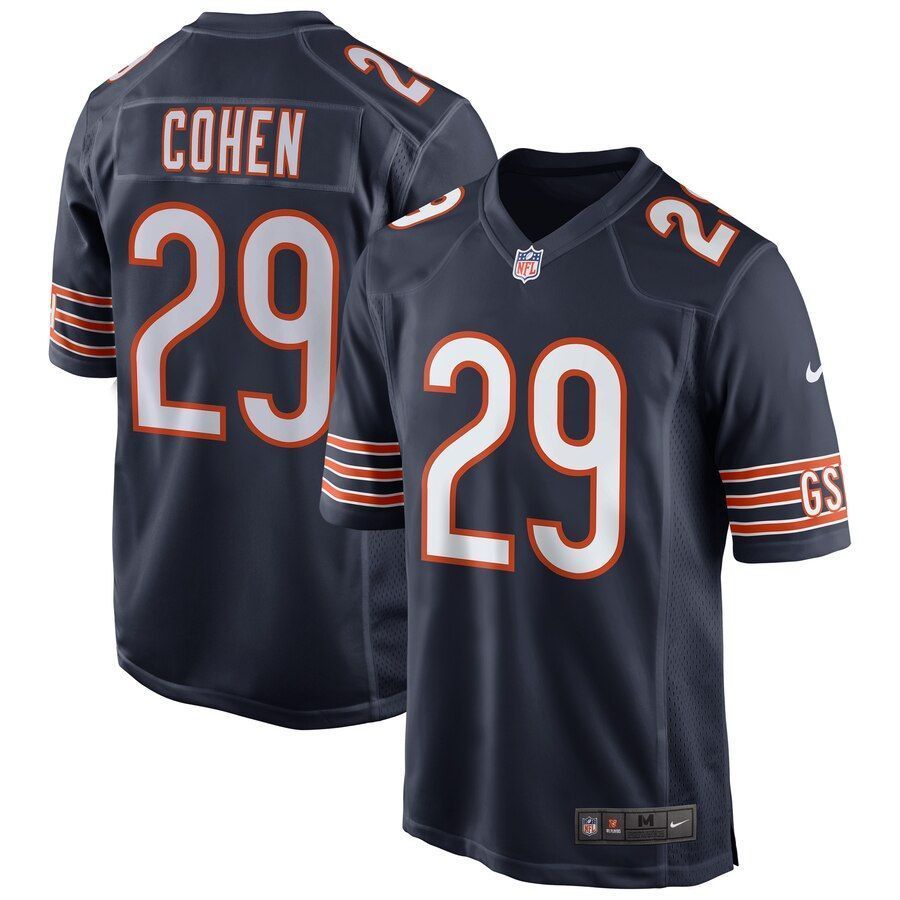 Tarik Cohen Chicago Bears NFL Draft Game Jersey Navy 2019