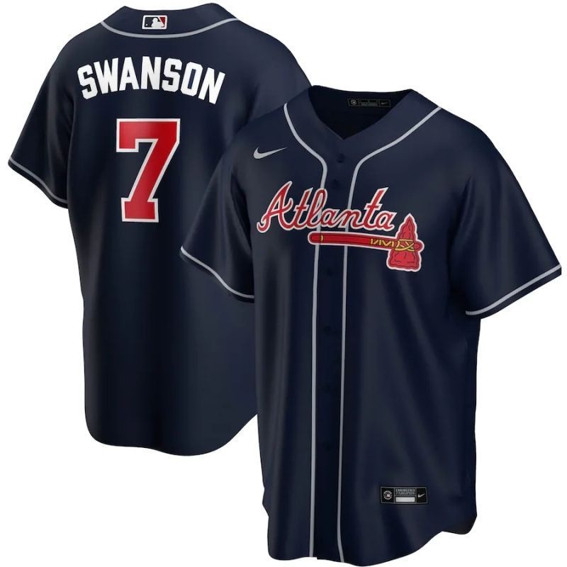 Atlanta Braves Dansby Swanson #7 2020 MLB Black Jersey