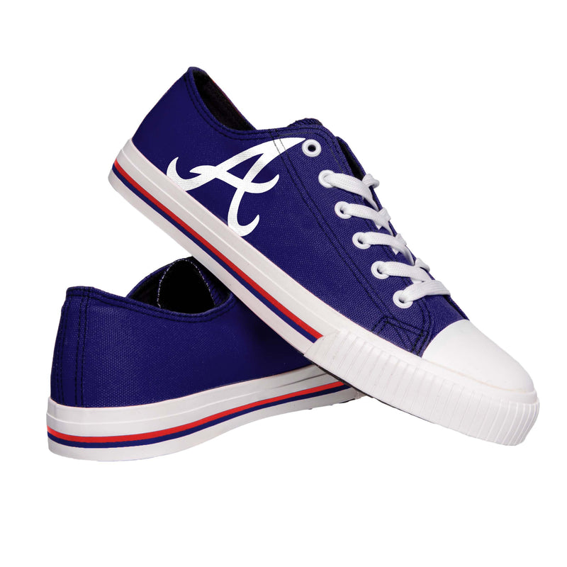 Atlanta Braves MLB Mens Low Top Big Logo Canvas Shoes