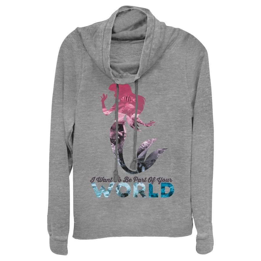 The Little Mermaid Junior’s Ariel Part of Your World  Cowl Neck Sweatshirt