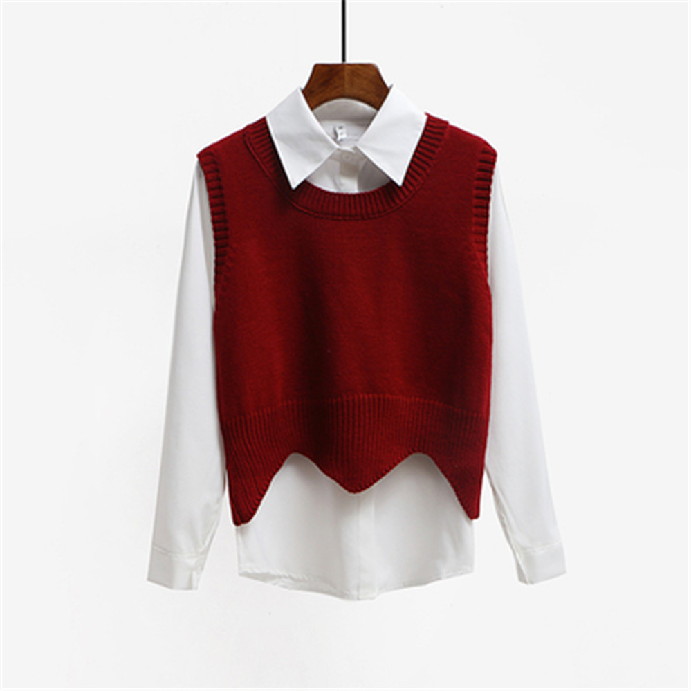 Spring 2021 New Fashion Autumn Loose Sleeveless O neck Knitted Vest Women Sweater All-match Pullover Full Femme tops alx