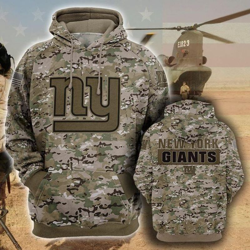 New York Giants Camo Hoodies Sweatshirt