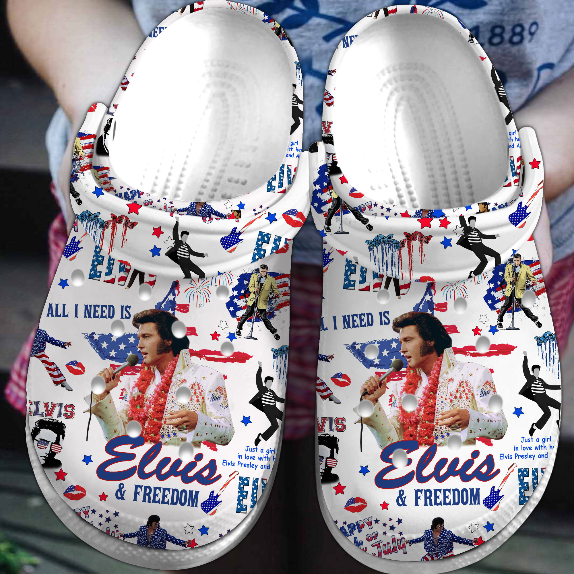 Premium Elvis Presley Music Crocs Crocband Clogs Shoes Comfortable For Men Women and Kids 2