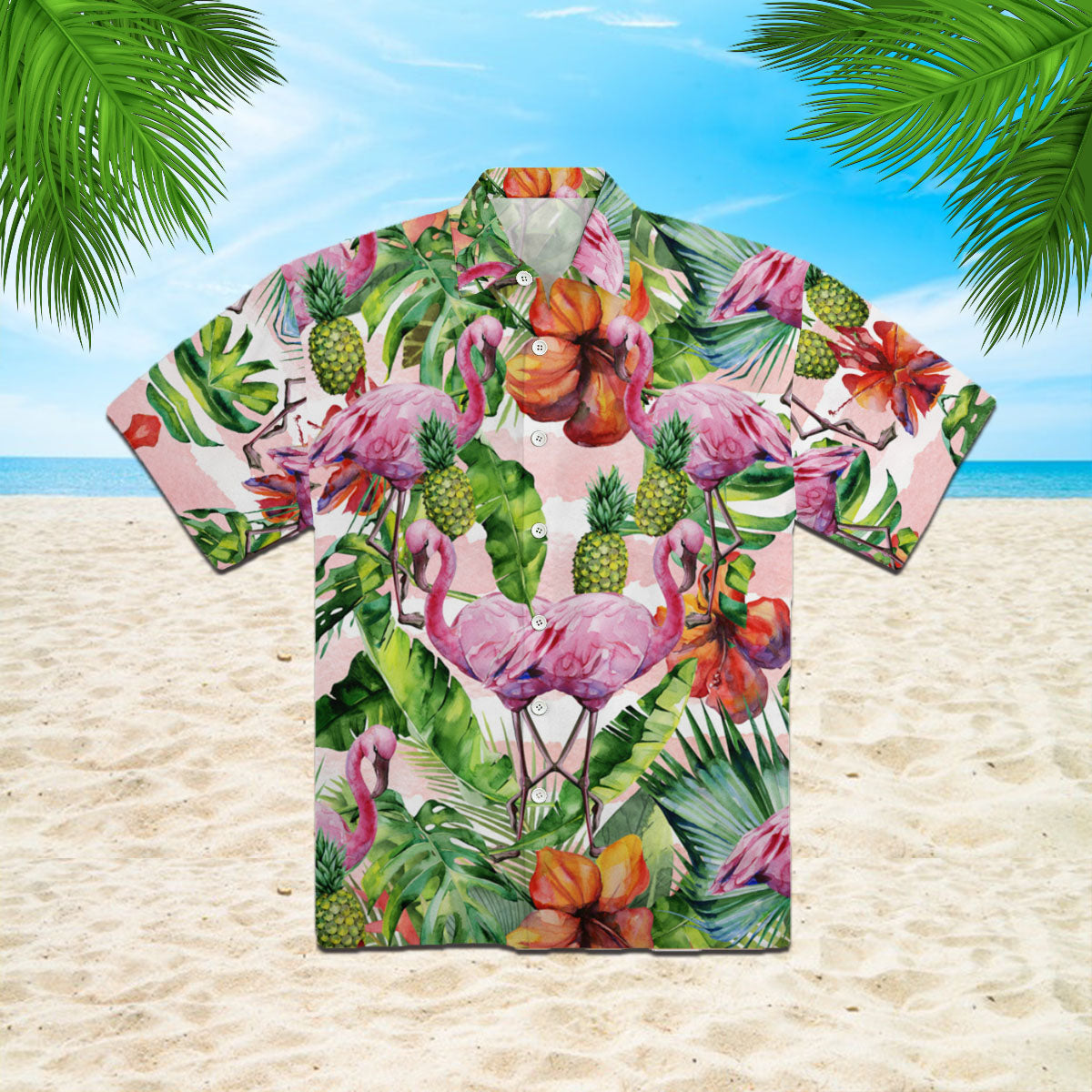 King Kameha Tropical Flamingo Hawaii Shirt For Men Women Ha63086