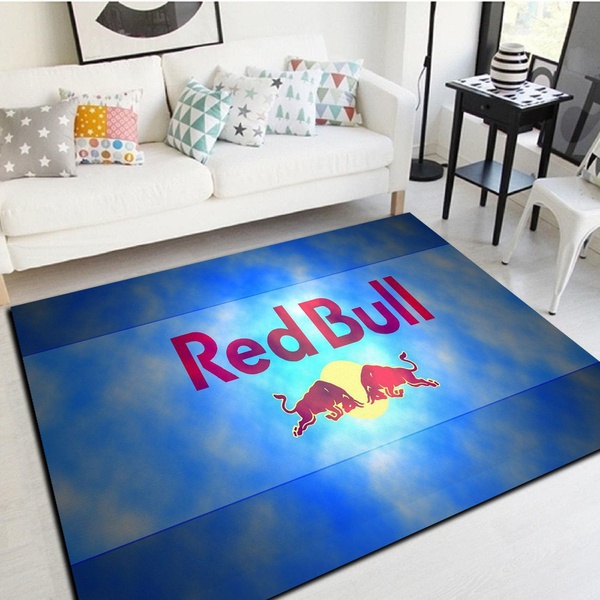 Red Bull Logo Inspired Area Rug, Living Room Carpet, Home Floor Decor