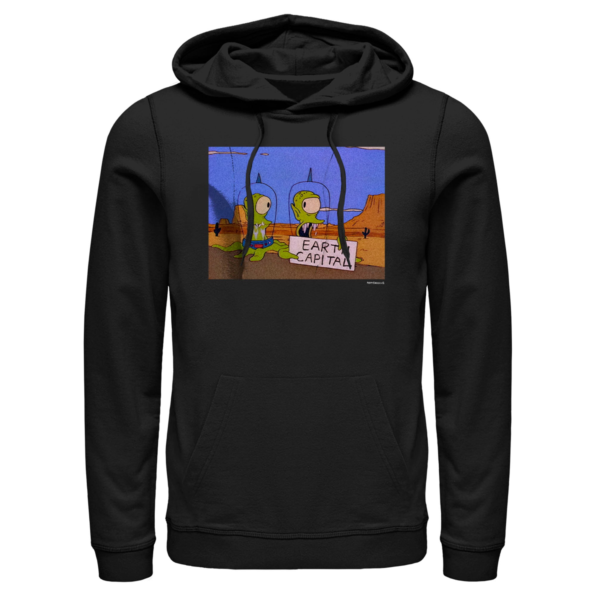 Men’S The Simpsons Earth Capital Pull Over Hoodie