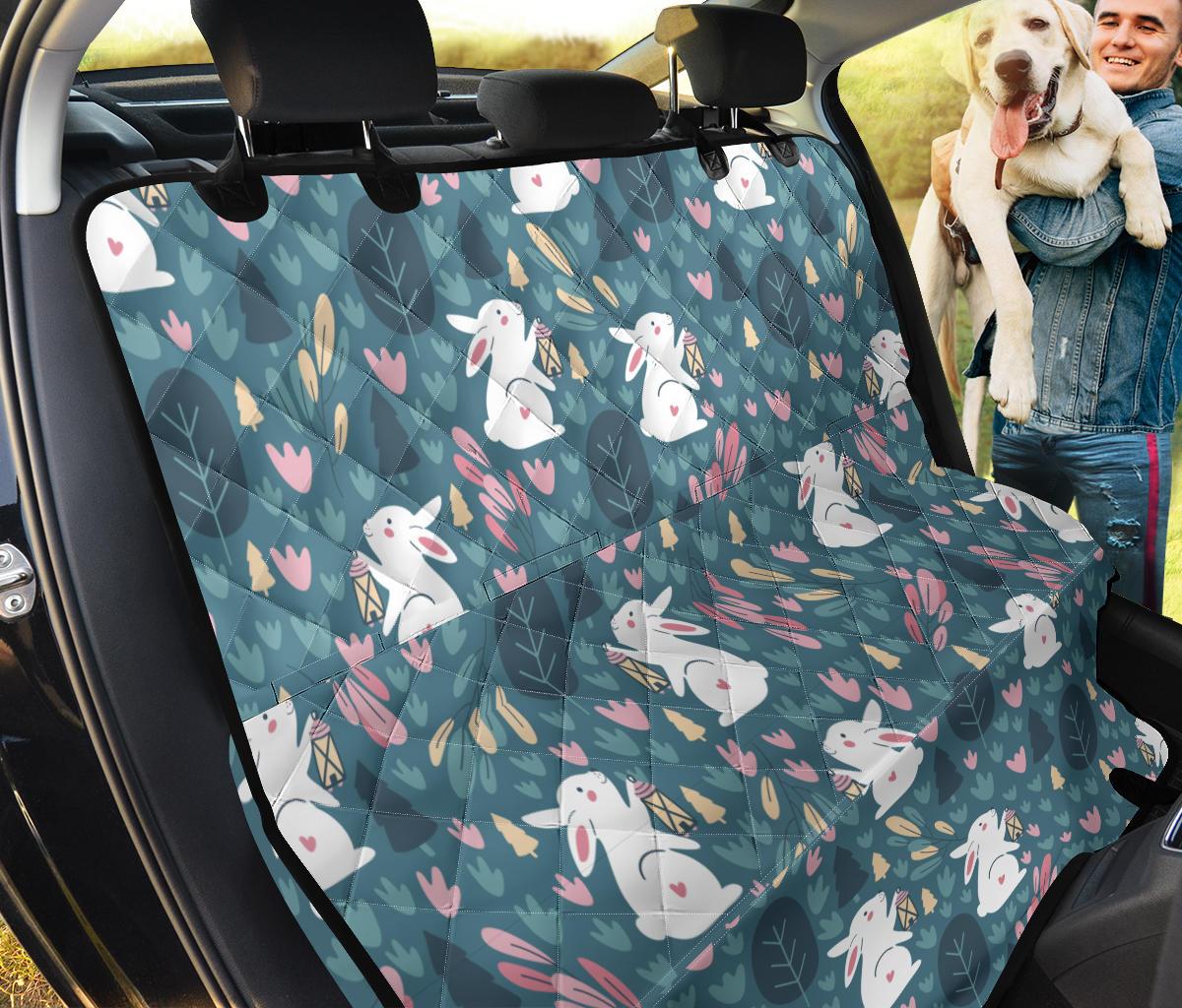 Rabbit Pattern Print Design Rb013 Rear Dog  Seat Cover