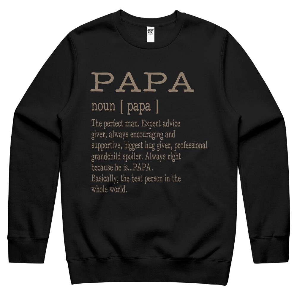 Papa Definition Grandpa Father’S Day Gifts – Men Crewneck Sweatshirt