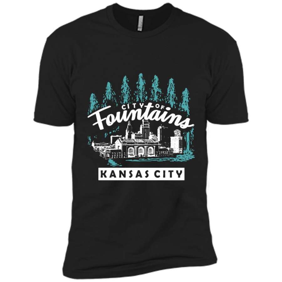 City Of Fountais Kansas City – Canvas Unisex USA Shirt