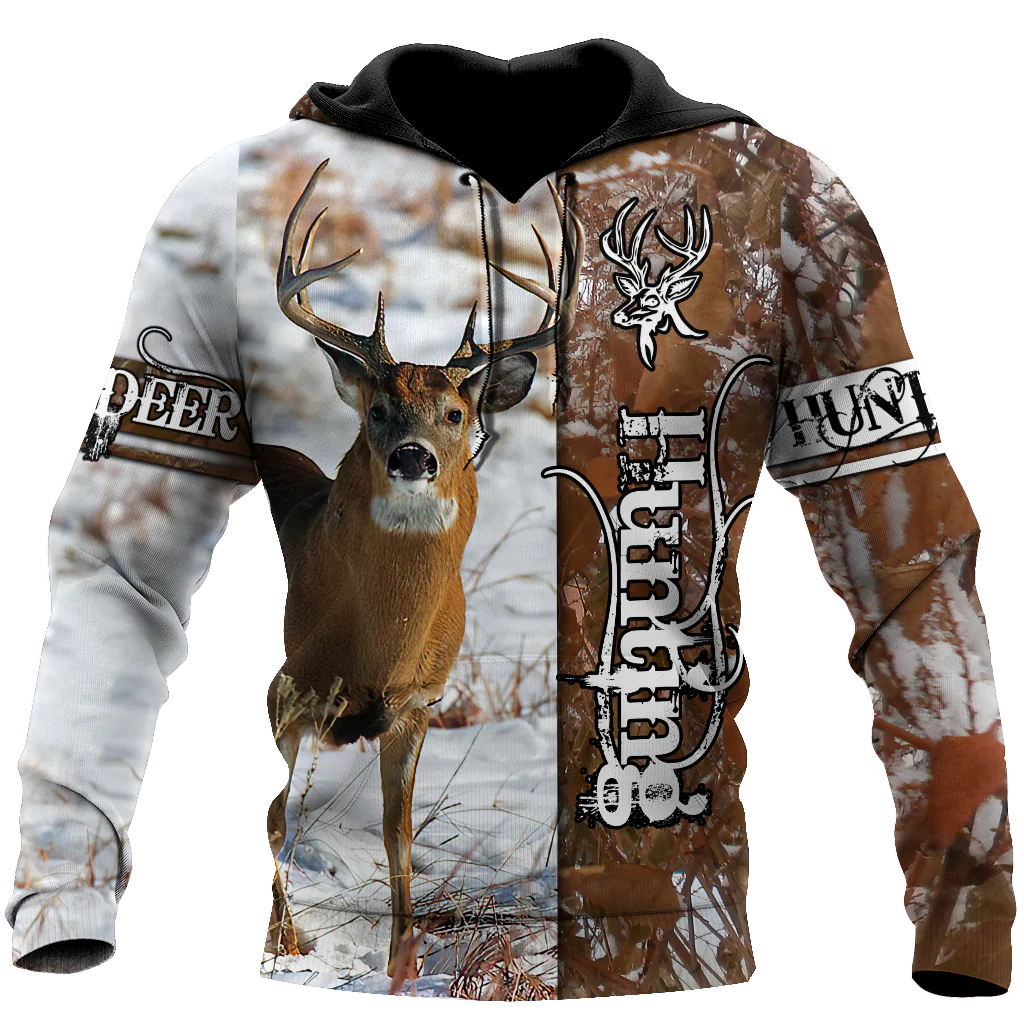 Premium Deer Hunting Hoodie For Hunter Winter Camo Printed Hoodie 3D