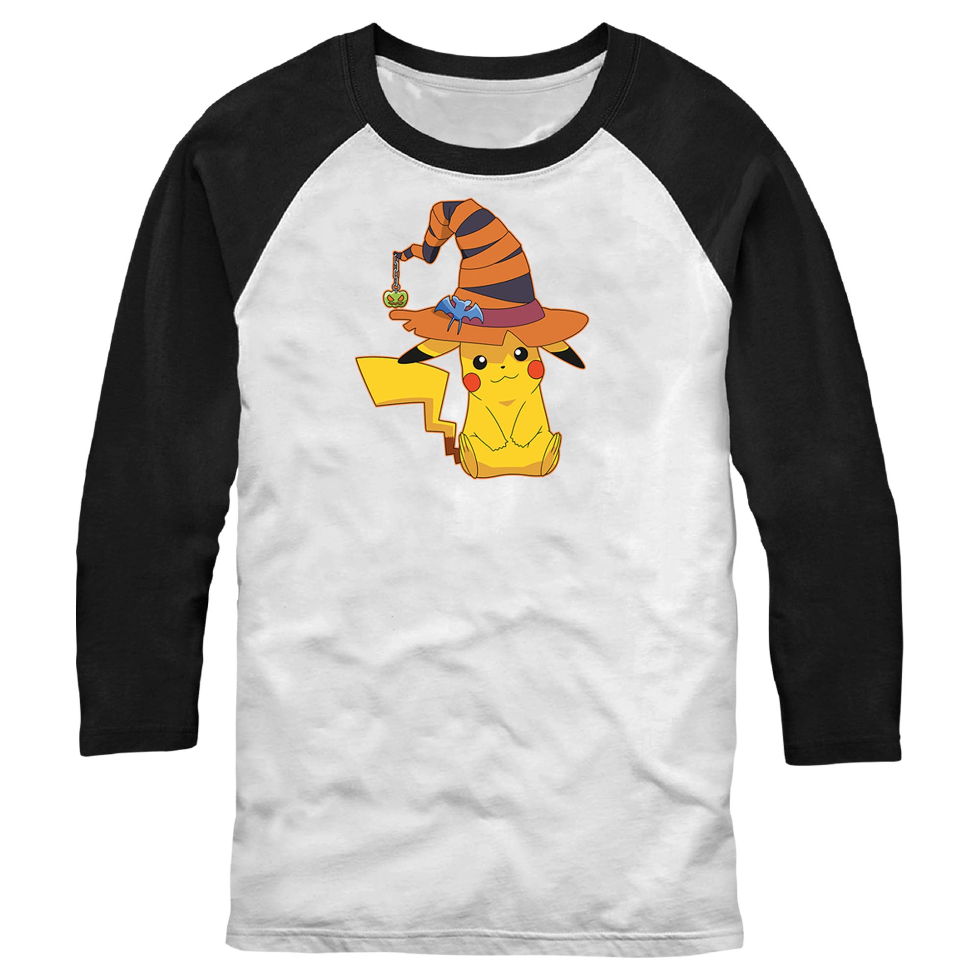 Men’S Pokemon Halloween Pikachu Witch Baseball Tee