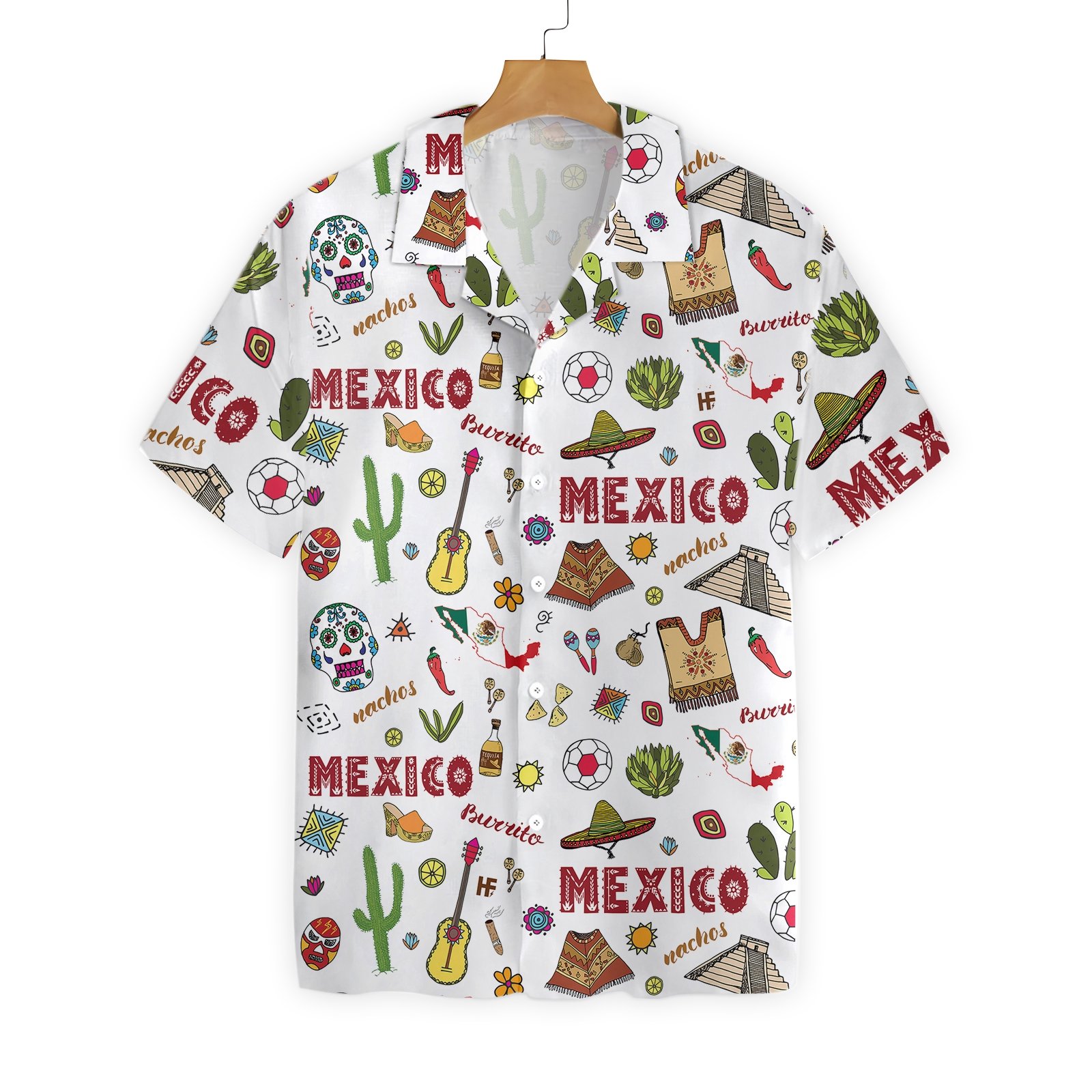 I Love Mexico Doodle Pattern 3001 Hawaii Shirt Ha54623