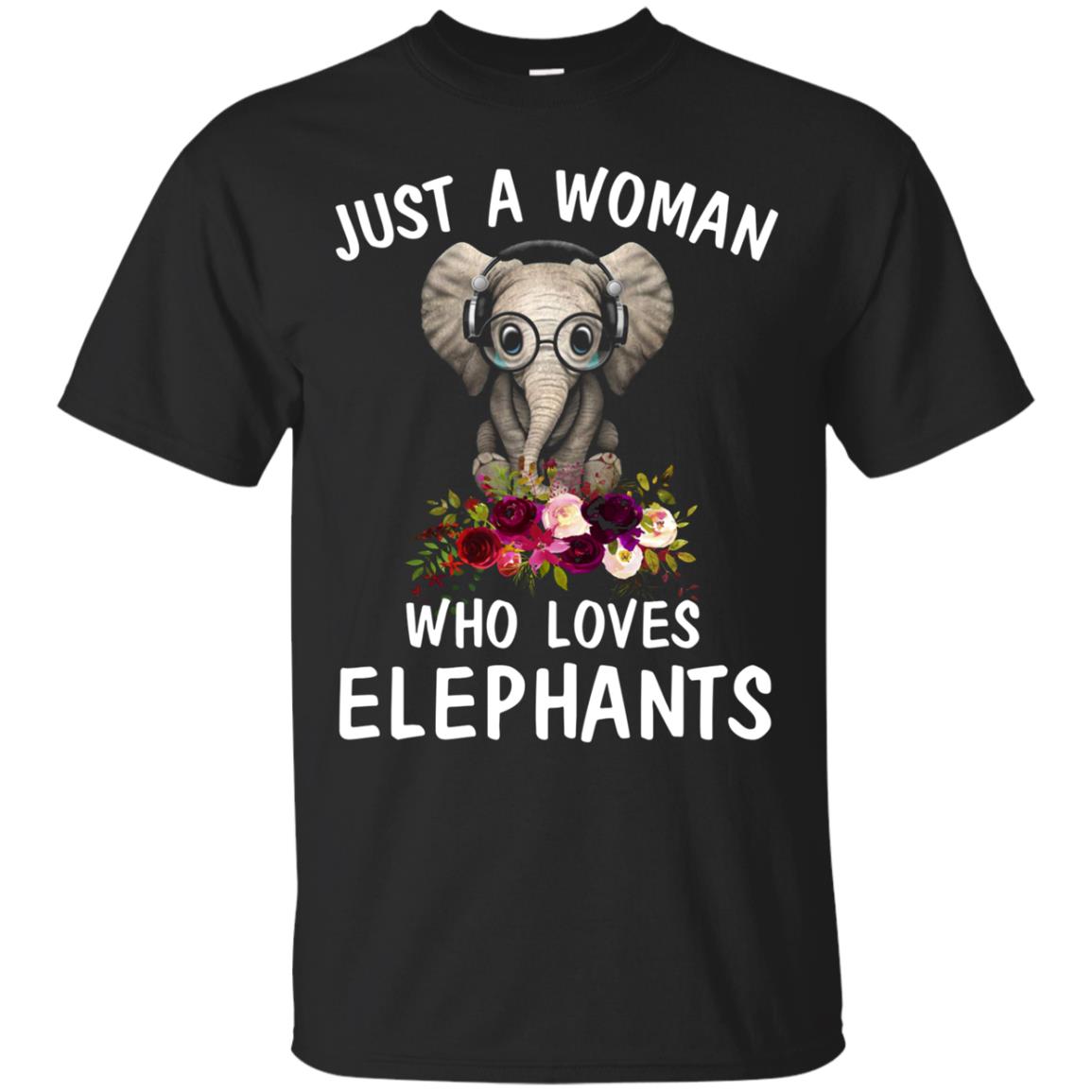 Just A Woman Who Loves Elephants Shirt – Cute Gift Tees