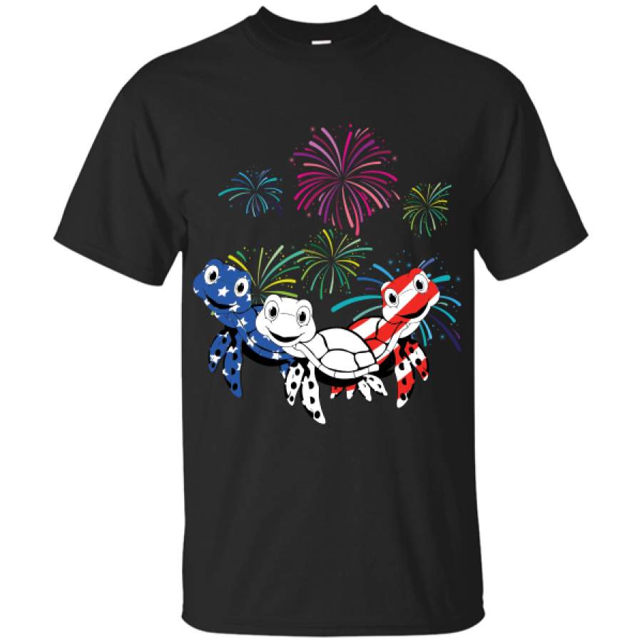 Turtle usa flag 4th Of July T-Shirt