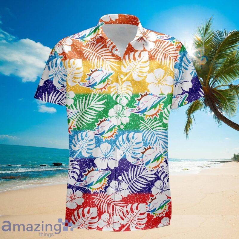 Miami Dolphins Nfl Lgbt Aloha Hawaiian Shirt