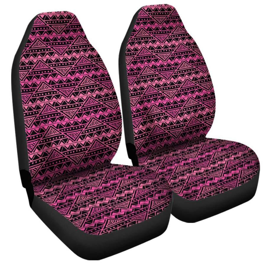 Pink African Ethnic Pattern Print Universal Fit Car Seat Covers