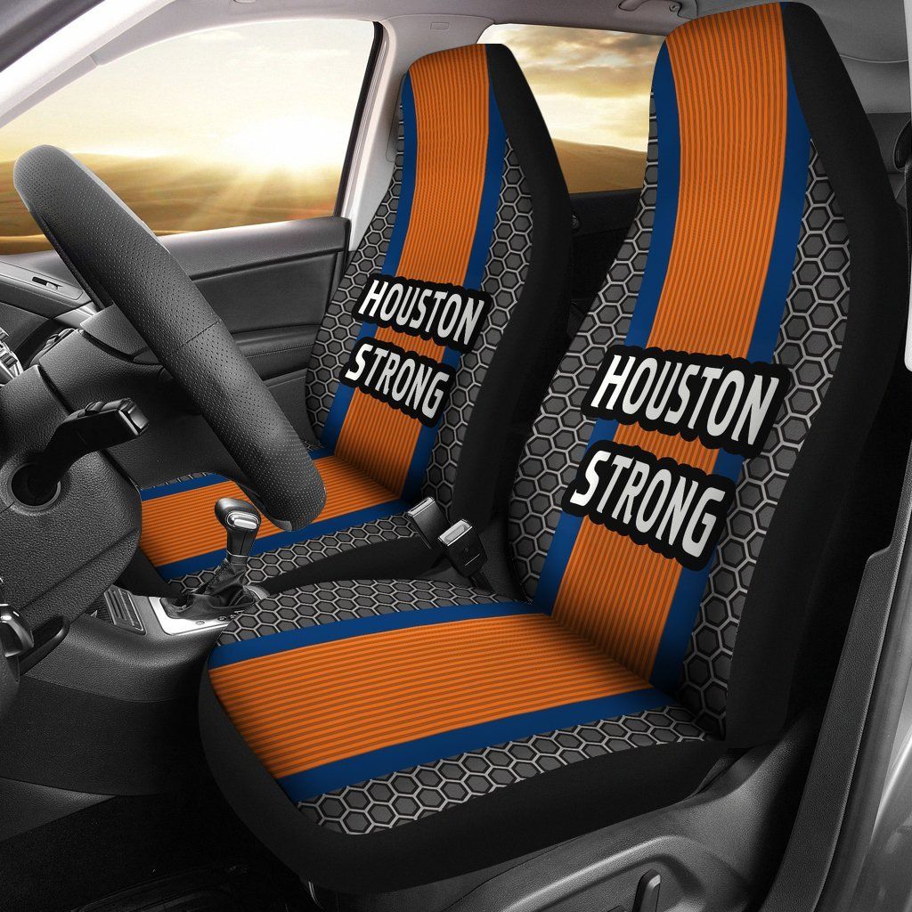 Houston Strong Houston Astros Inspired Sports Stripe Auto Seat Covers SUV Seat Covers Truck Seat