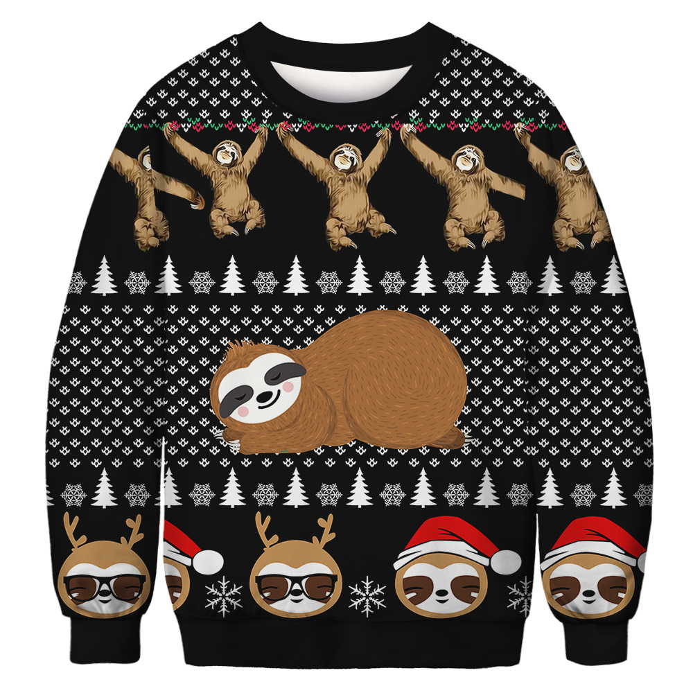 3D Funny Cat Printed Ugly Christmas Sweater Pullover Christmas Sweaters Jumpers Tops Men Women Autumn Winter Xmas Sweatshirt alx