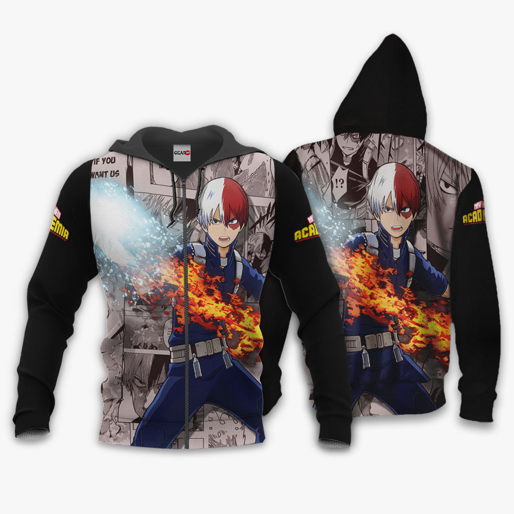 Shouto Todoroki Hoodie Custom My Hero Academia Anime Merch Clothes