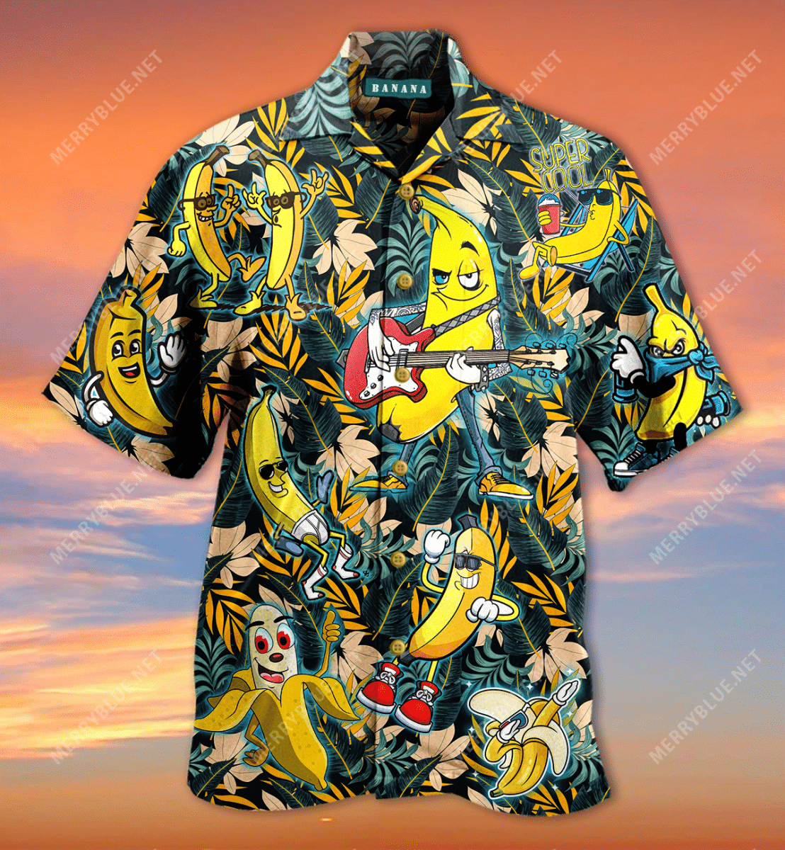 Beach Shirt Order Happy Bananas Hawaiian Shirt – Teepoem Ltd