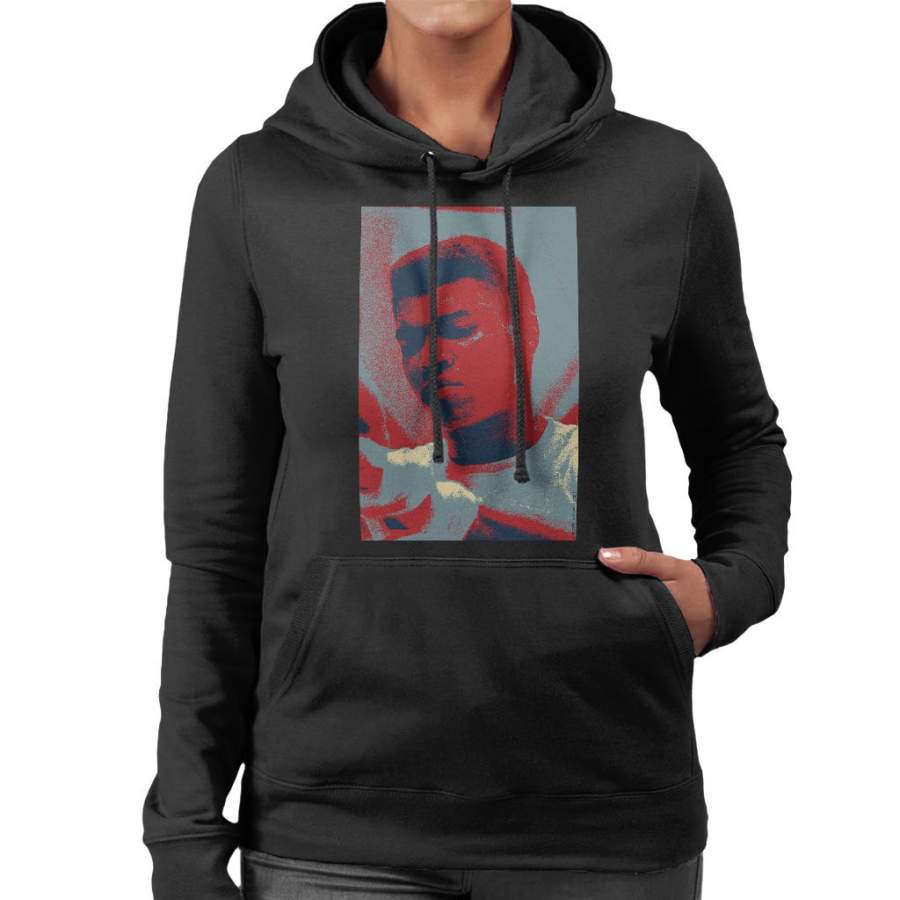 Muhammad Ali Cassius Clay Training Session 1966 Poster Style Women’s Hooded Sweatshirt