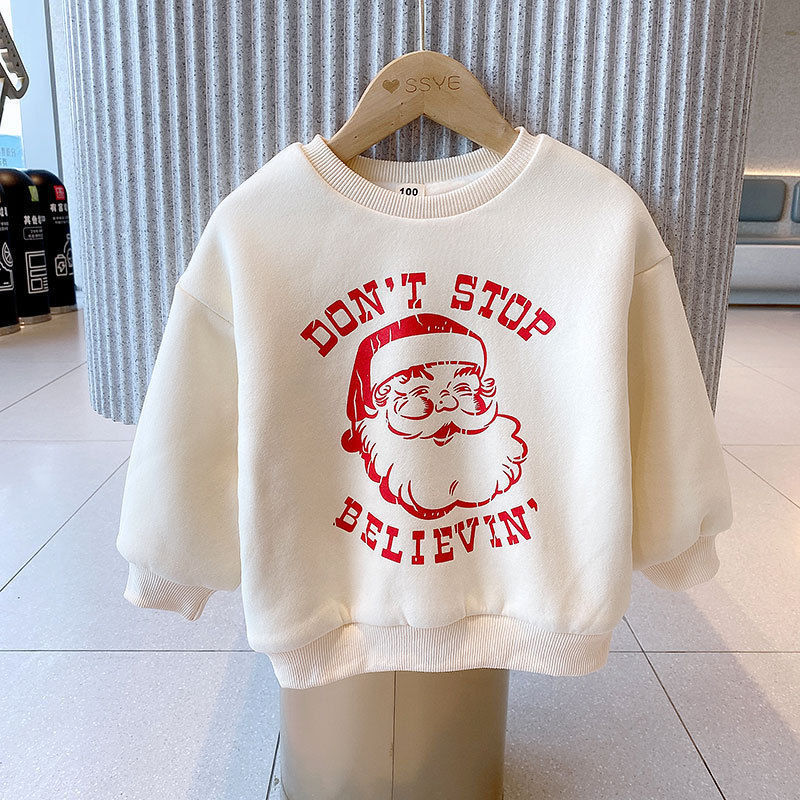 Christmas Children Sweater Winter Warm Tops for Kids Fleece Girls Sweatshirts Boys Hoodies Baby Pullover Outerwear Clothes alx