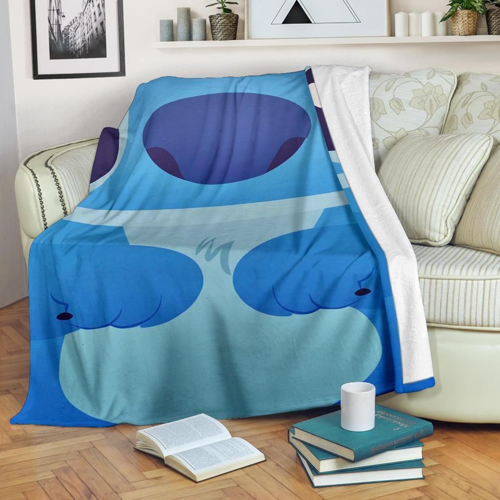 Cute Stitch Face Fleece Blanket Gift Idea