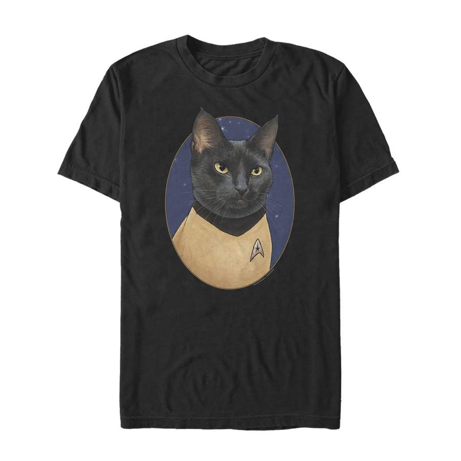 Star Trek Men’s Sulu Cat Portrait  T Shirt