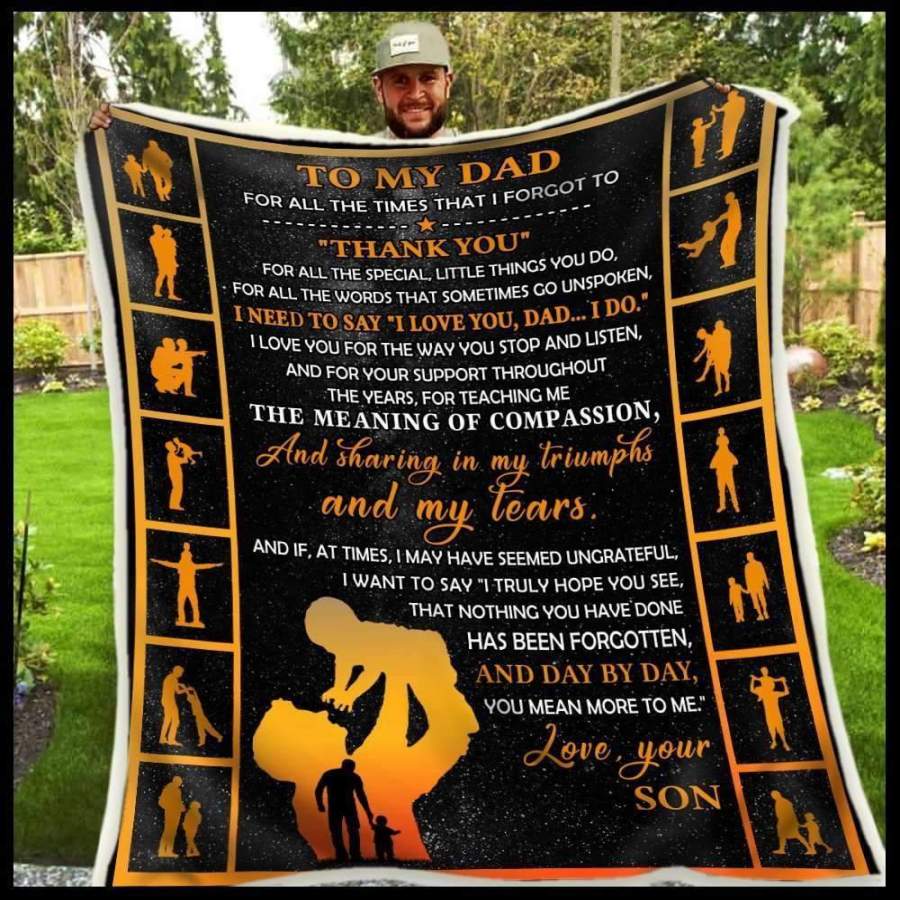 Thank You For All The Special Gift For Dad Father’s Day Gift Blanket