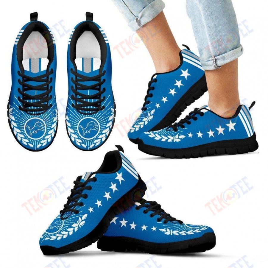 Mens Womens Detroit Lions Sneakers Line Of Stars Victory Sneaker Running Shoes For Men Women TDT564