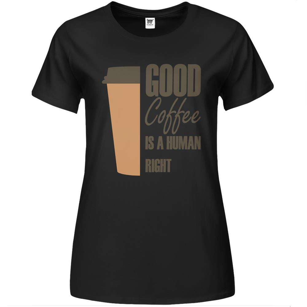 Good Iced Coffee Is A Human Right Essential1 (6) Premium Womens T Shirts