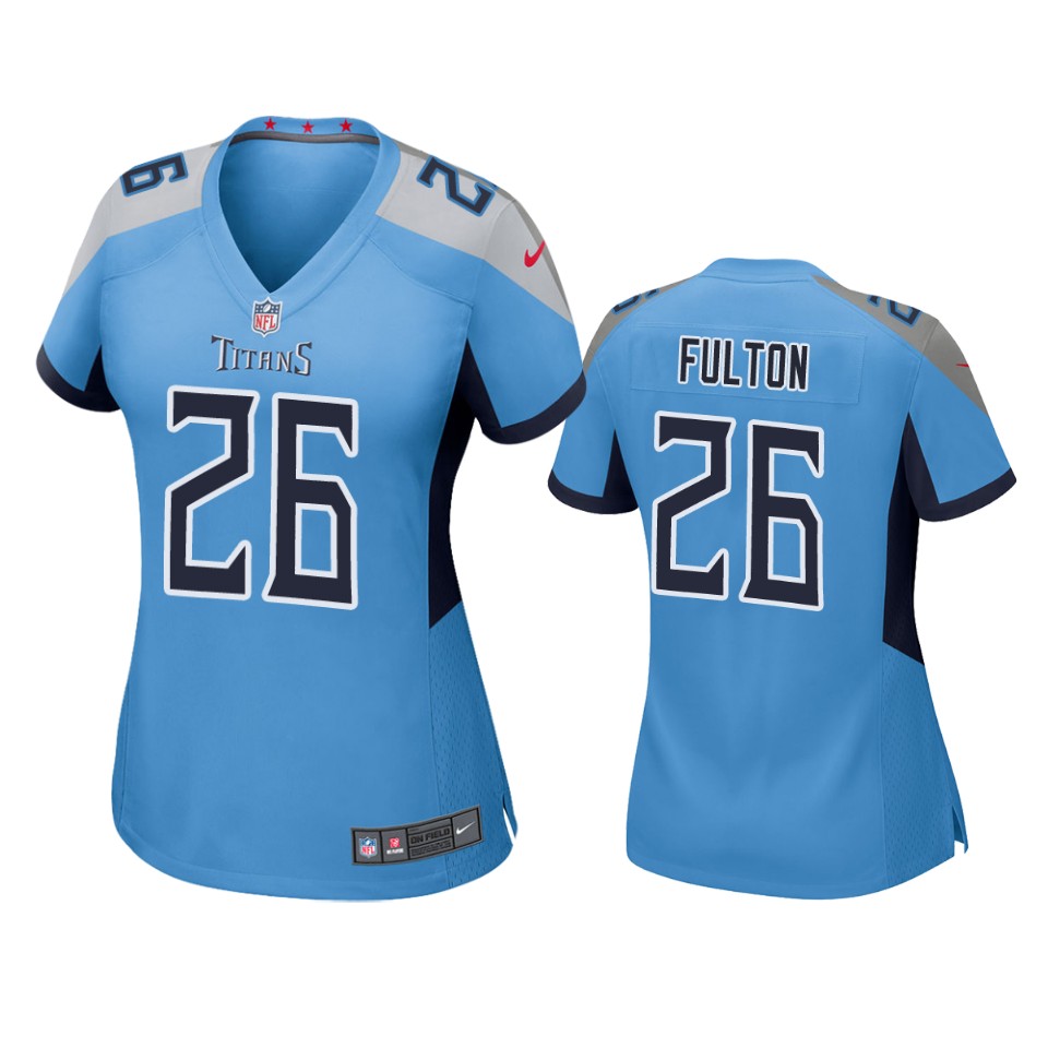 Tennessee Titans Kristian Fulton Light Blue 2020 NFL Draft Game Jersey